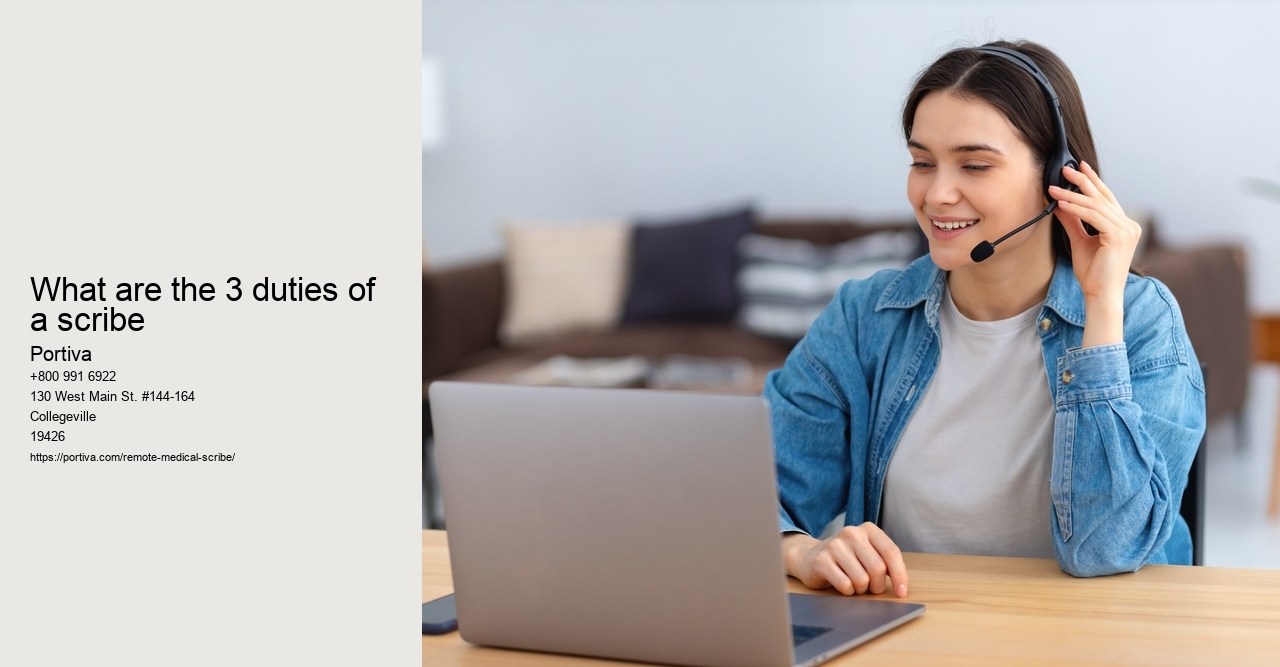 What are the 3 duties of a scribe