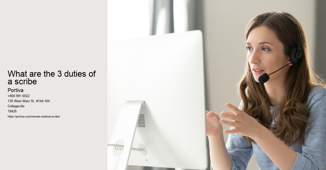 What are the 3 duties of a scribe